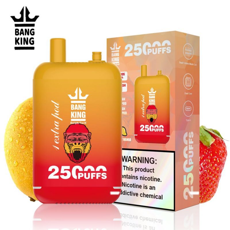 bang king vape 25000 puffs strawberry mango