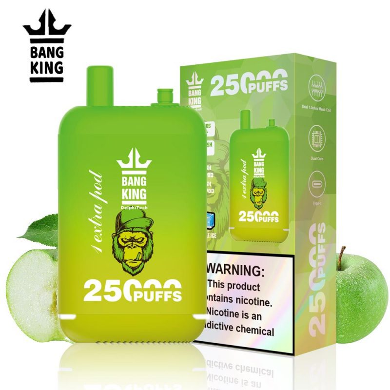 bang king vape 25000 puffs sour apple ice