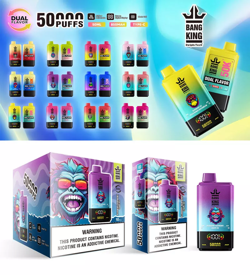 bang king 50000 puffs dual flavors vape flavior list