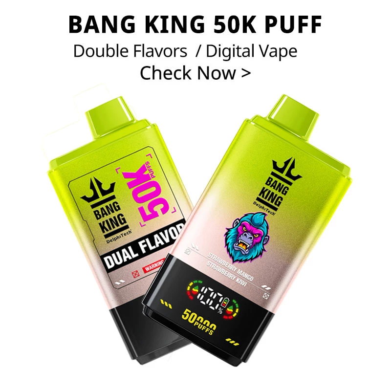 bang king 50000 puffs digital vape dual flavors in one vape