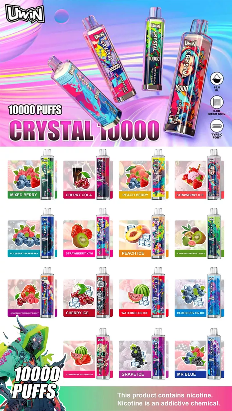 uwin crystal 10000 puffs 30 flavors