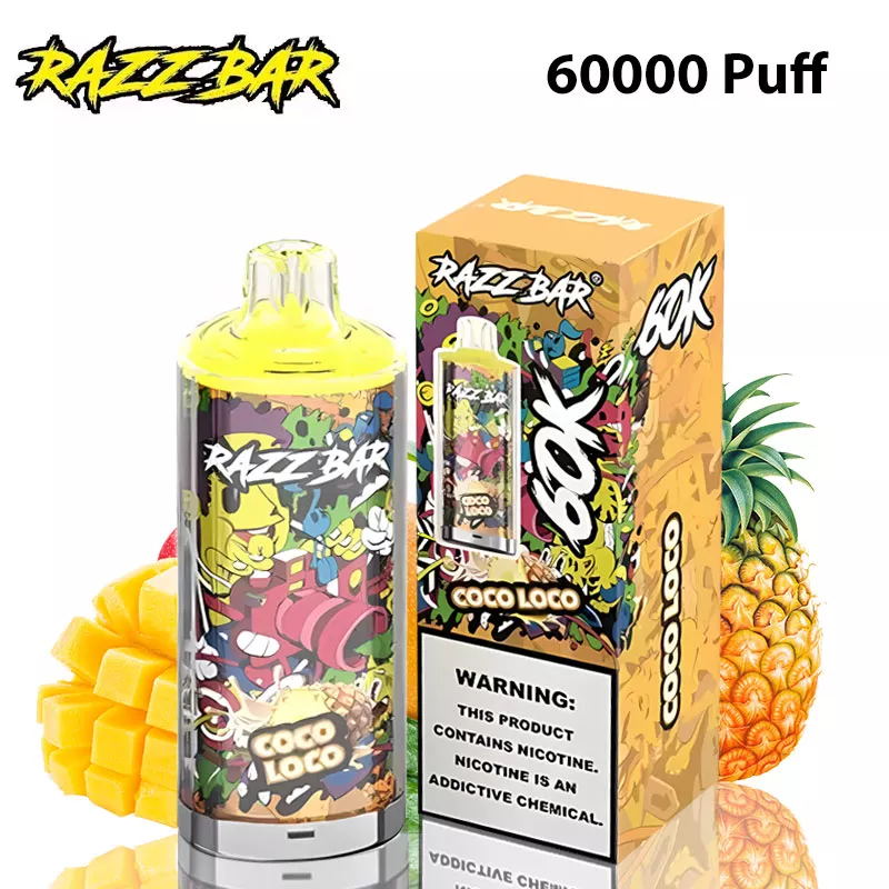 razz bar crystal 60k 60000 puffs vape coco loco